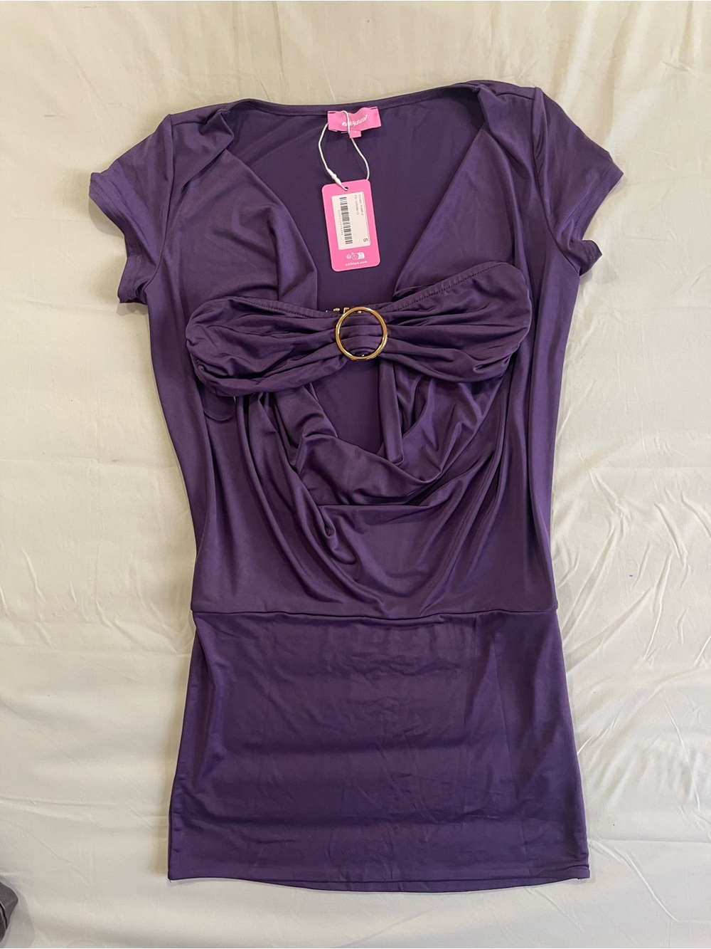 Edikted 2 piece Purple Draped Cowl Neck Dress